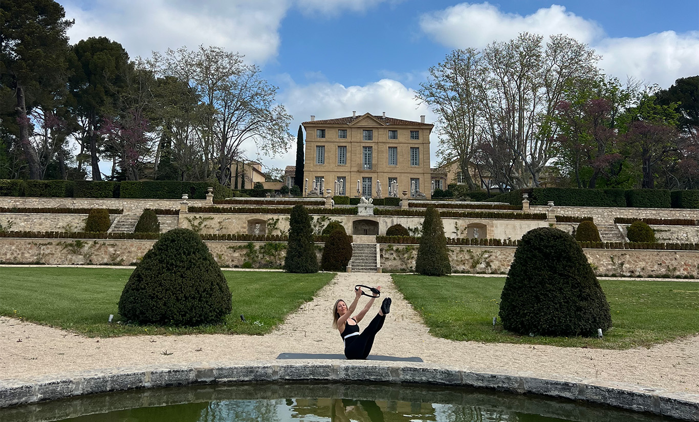 Cours de pilates au Château de la Gaude